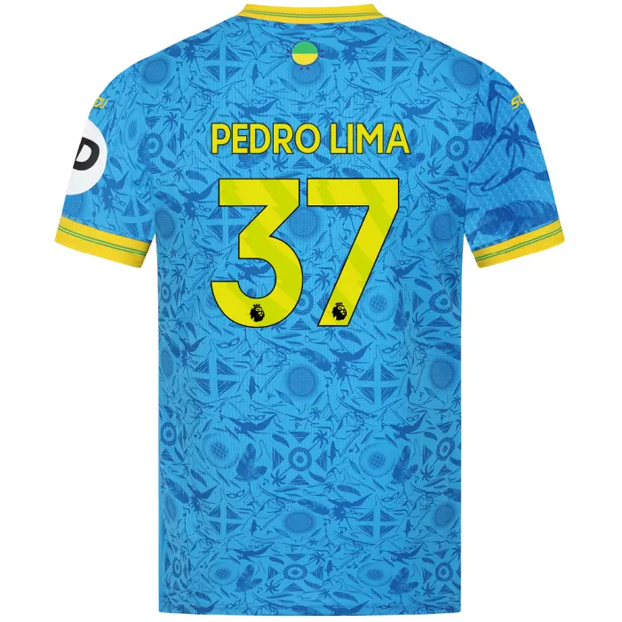 Wolves Kits Shop | Official 2025-26 Wolves Pro Third Shirt – Adult PEDRO LIMA 37 Wolverhampton Wanderers Apparel